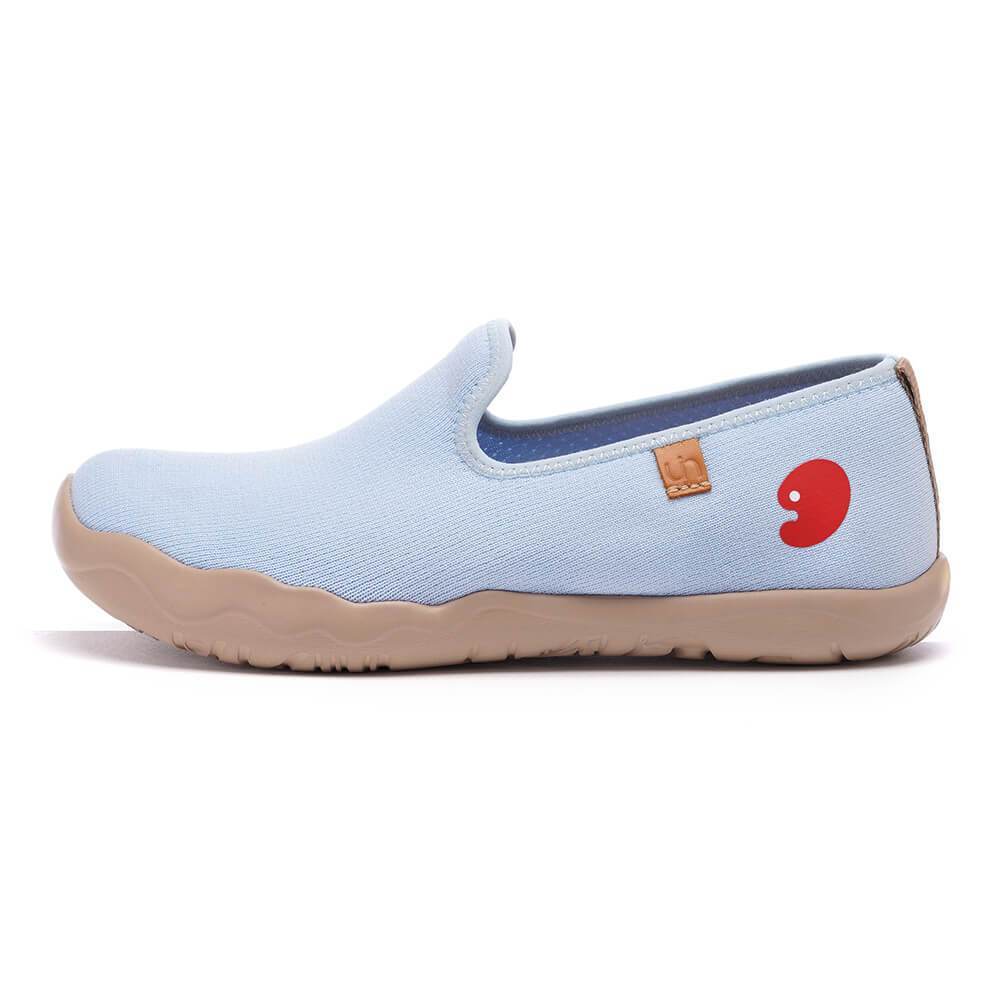 UIN Footwear Men Barcelona Knitted Light Blue Canvas loafers