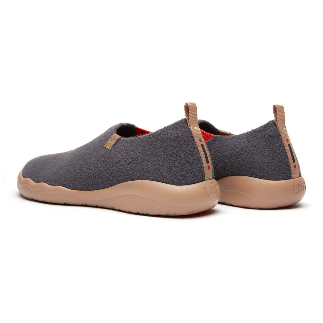 UIN Men Dimgray Knitted Wool Toledo II Canvas loafers