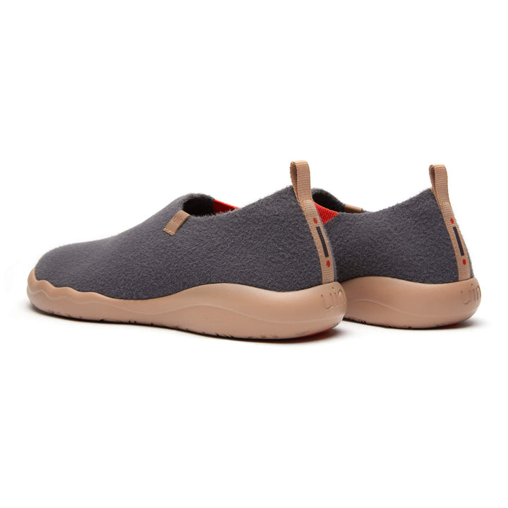 UIN Men Dimgray Knitted Wool Toledo II Canvas loafers