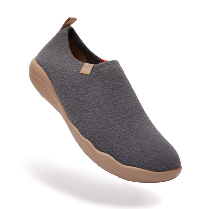 UIN Men Dimgray Knitted Wool Toledo II Canvas loafers