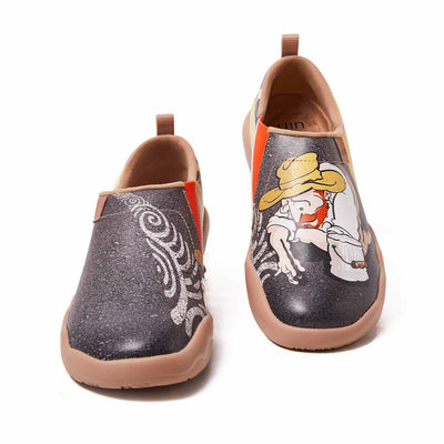 UIN Footwear Men Drawing Van Goh Canvas loafers