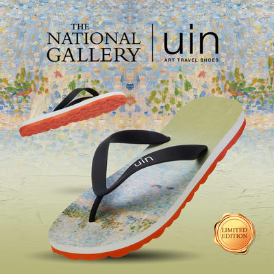 UIN Footwear Men Georges Seurat The Seine seen from La Grande Jatte Blanes Men Canvas loafers
