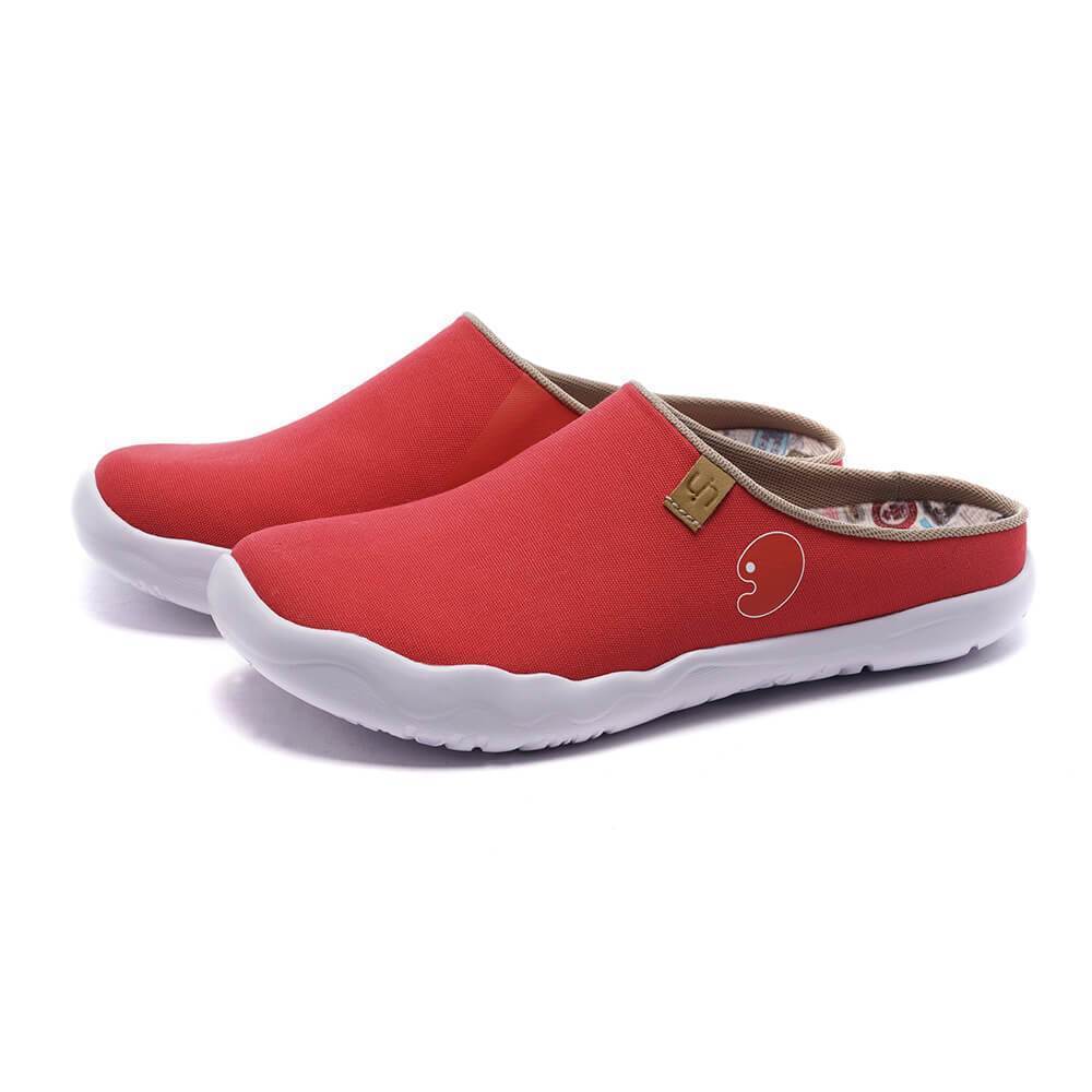 UIN Footwear Men Marbella Red Slipper Men Canvas loafers