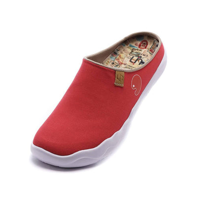 UIN Footwear Men Marbella Red Slipper Men Canvas loafers