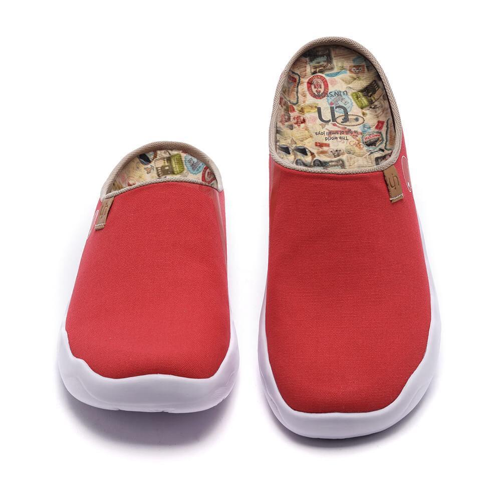 UIN Footwear Men Marbella Red Slipper Men Canvas loafers