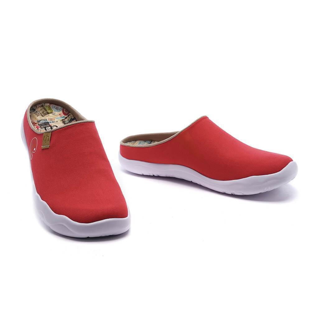 UIN Footwear Men Marbella Red Slipper Men Canvas loafers