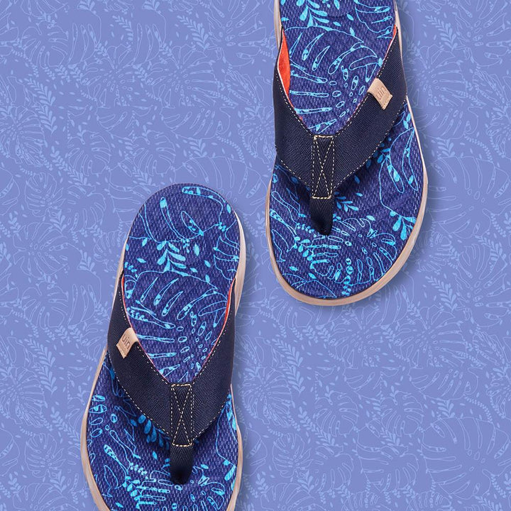 UIN Footwear Men Night Jungle Men Majorca Flip Flops Canvas loafers