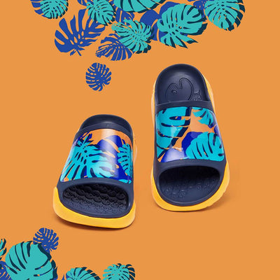 UIN Footwear Men Palm Tree Ibiza Slides Canvas loafers