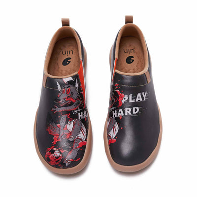 UIN Footwear Men Play Hard With Wolf Canvas loafers