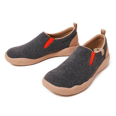 UIN Footwear Men (Pre-sale) Cuenca Deep Grey Wool Men Canvas loafers