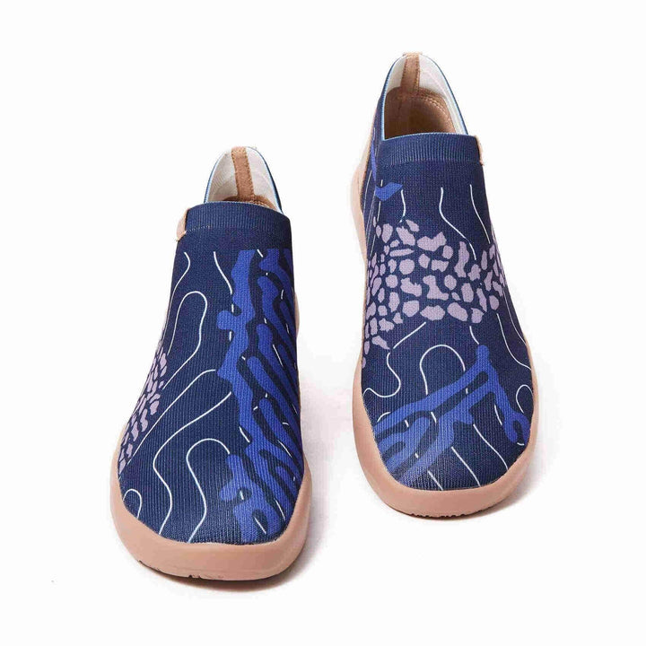 UIN Men (Pre-sale) Flowing Deep Blue Canvas loafers