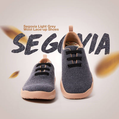 UIN Footwear Men (Pre-sale) Segovia Deep Grey Wool Lace-up Shoes Men Canvas loafers