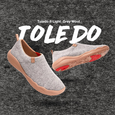UIN Footwear Men (Pre-sale) Toledo II Light Grey Wool Men Canvas loafers