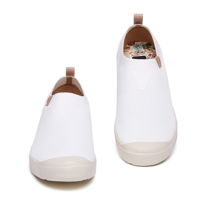 UIN Men Pure White Cadiz II Men Canvas loafers