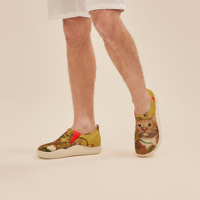 UIN Footwear Men Sunflowers and Cat 3 Toledo X Men Canvas loafers