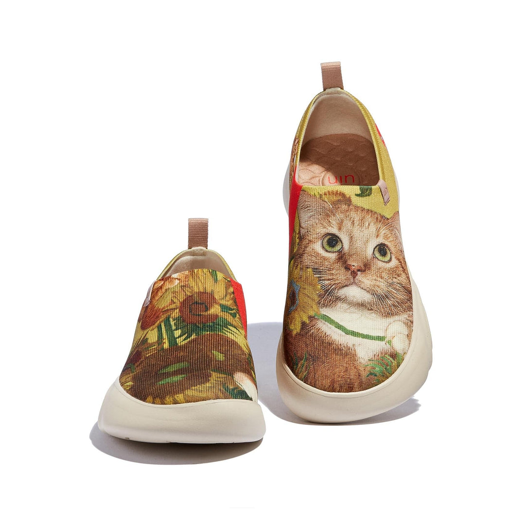 UIN Men Sunflowers and Cat 4 Toledo XV Men Canvas loafers