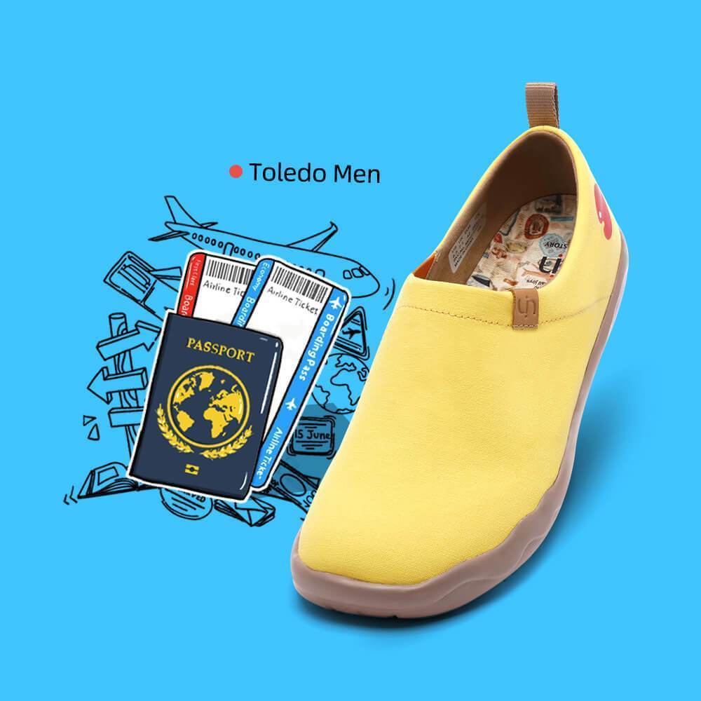 UIN Footwear Men Toledo Yellow Canvas loafers