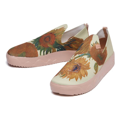 UIN Footwear Men Van Gogh Sunflowers Fuerteventura Men Canvas loafers