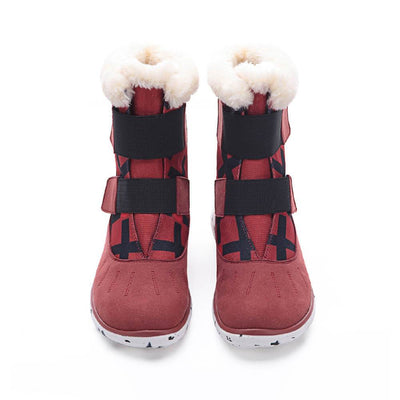 UIN Footwear Women Ashmole Boots Red Canvas loafers