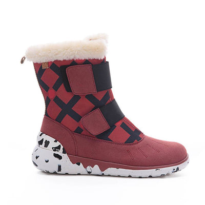 UIN Footwear Women Ashmole Boots Red Canvas loafers