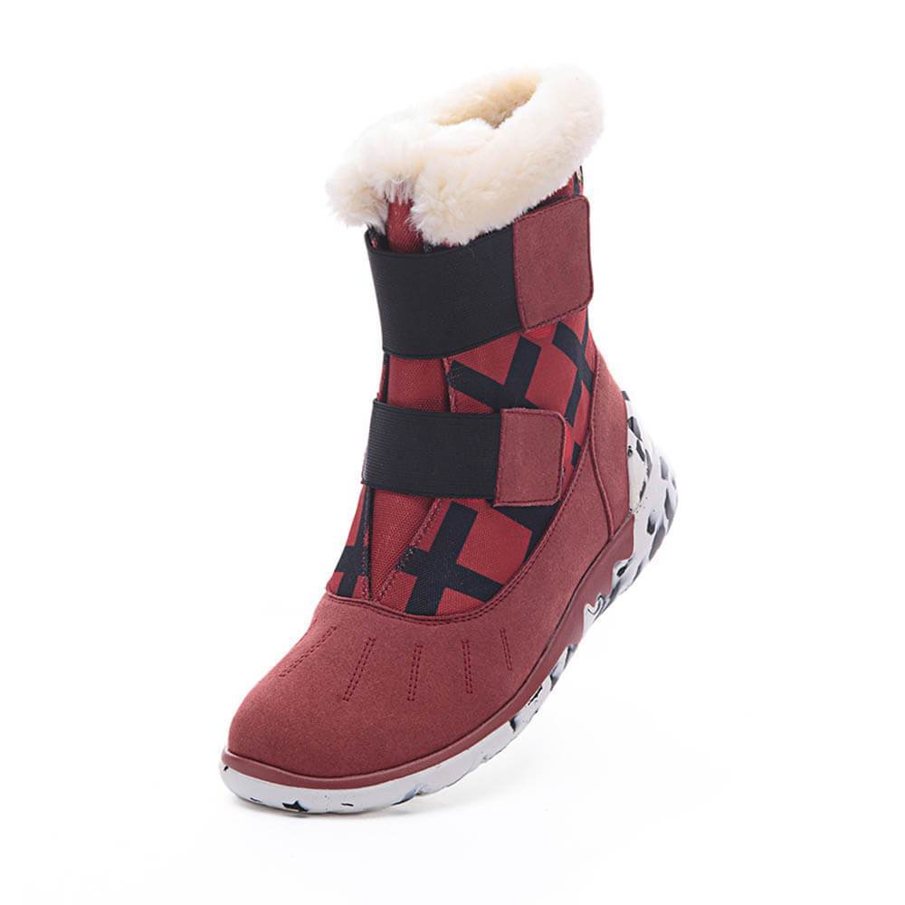 UIN Footwear Women Ashmole Boots Red Canvas loafers