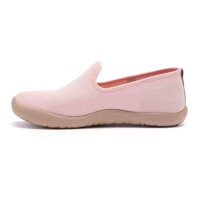 UIN Footwear Women Barcelona Knitted Pink Canvas loafers