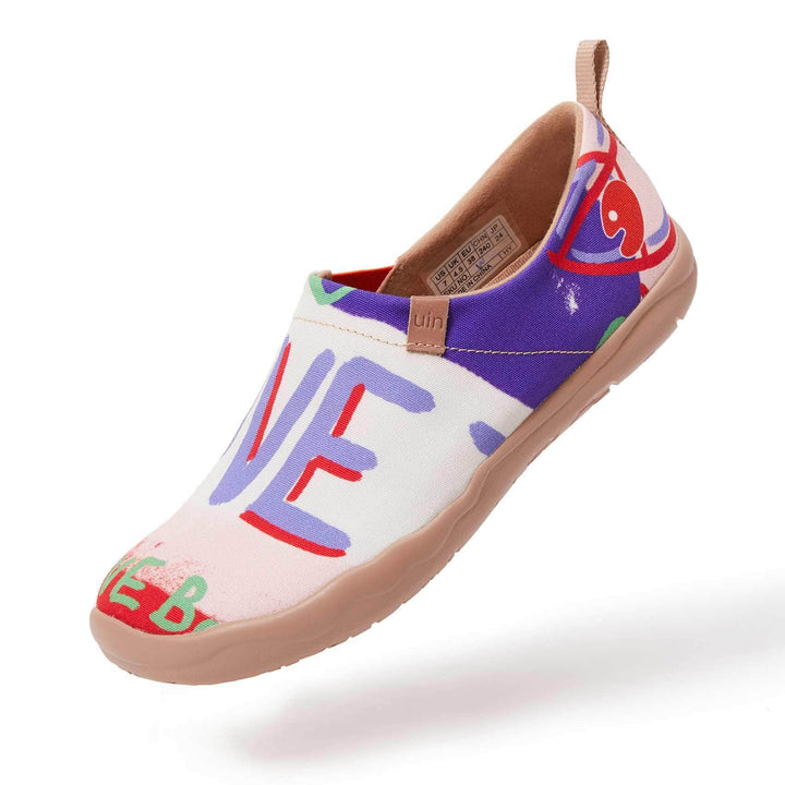 UIN Women Be Free Be Happy Canvas loafers
