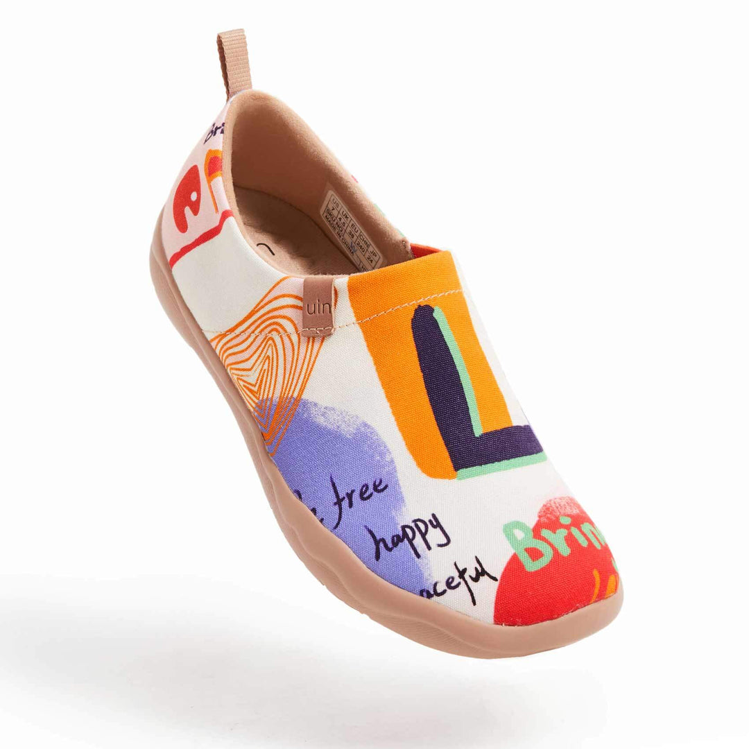 UIN Women Be Free Be Happy Canvas loafers