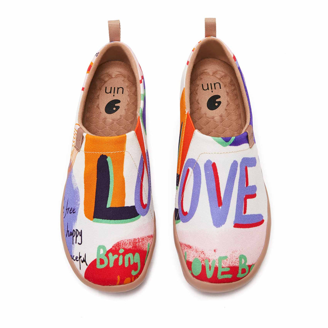 UIN Women Be Free Be Happy Canvas loafers