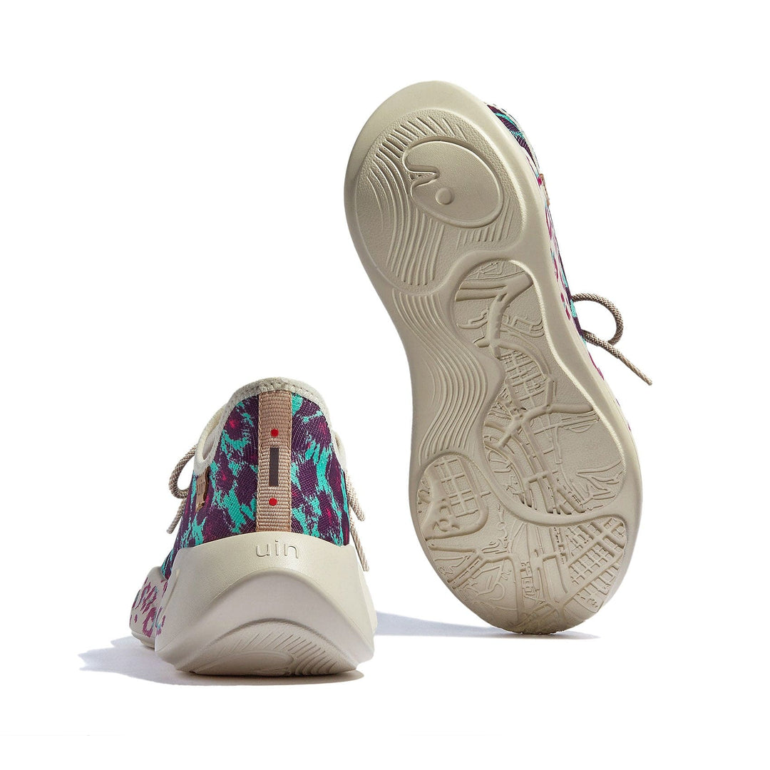 UIN Women Blue Purple Leopard San Sebastian II Women Canvas loafers