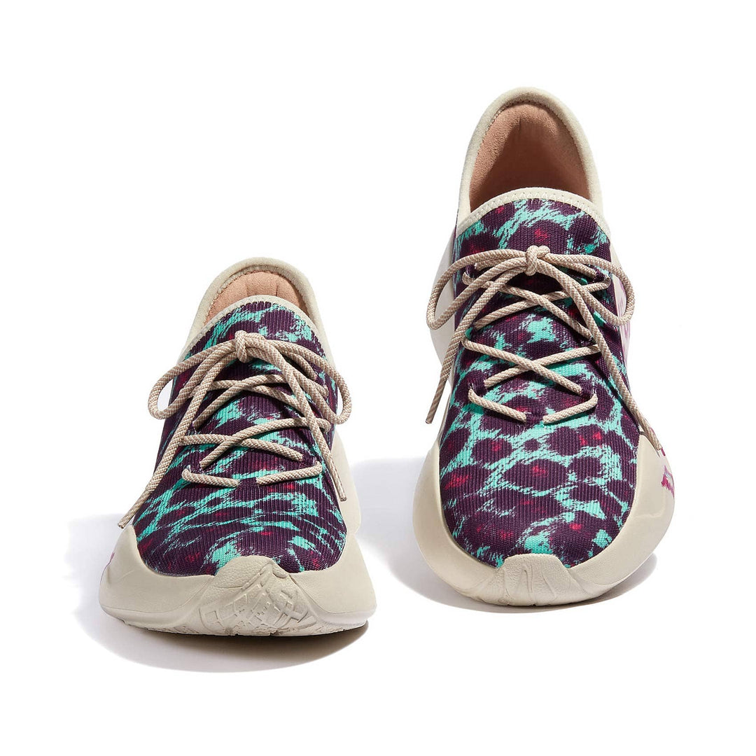 UIN Women Blue Purple Leopard San Sebastian II Women Canvas loafers