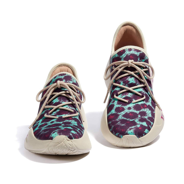 UIN Women Blue Purple Leopard San Sebastian II Women Canvas loafers