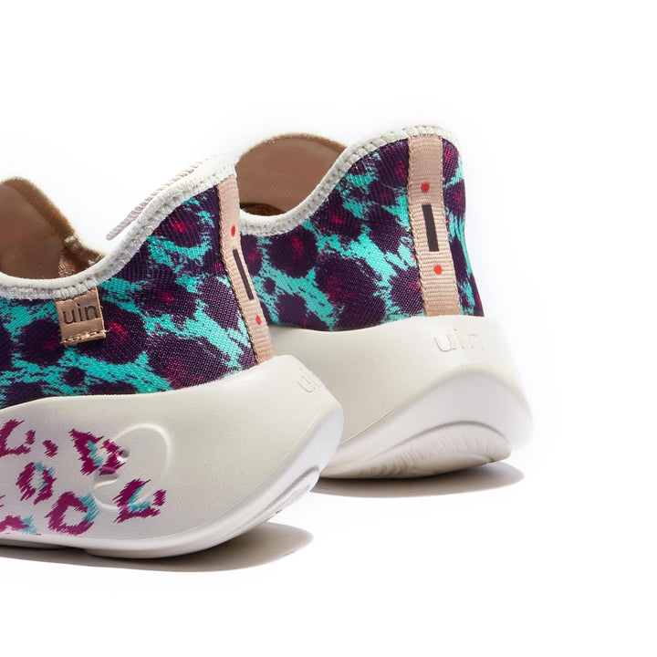 UIN Women Blue Purple Leopard San Sebastian II Women Canvas loafers