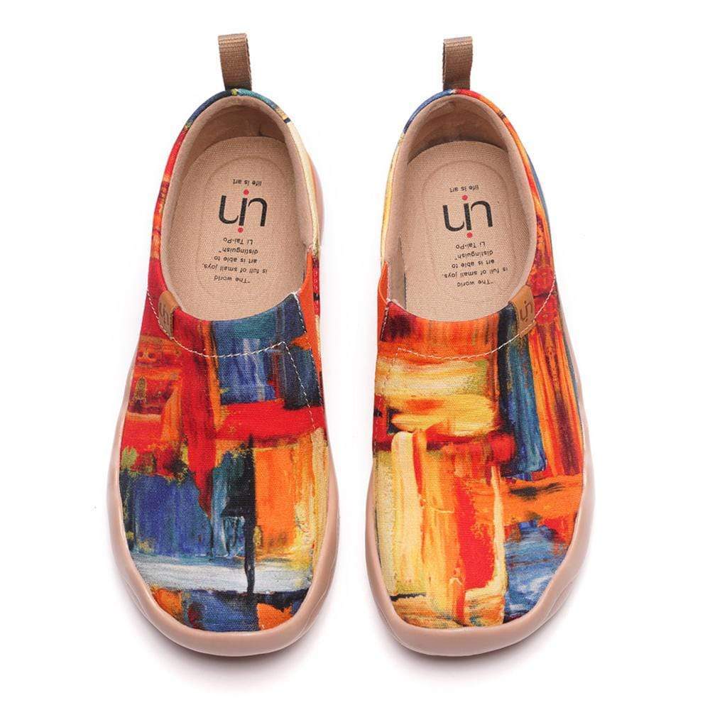 UIN Footwear Women Color Brush Artist Canvas Loafers for Women Canvas loafers