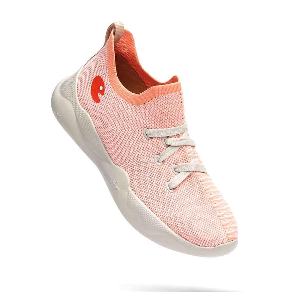 UIN Women Coral Red Mijas Canvas loafers