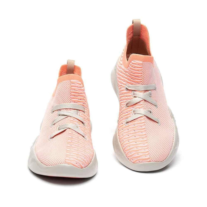 UIN Women Coral Red Mijas Canvas loafers