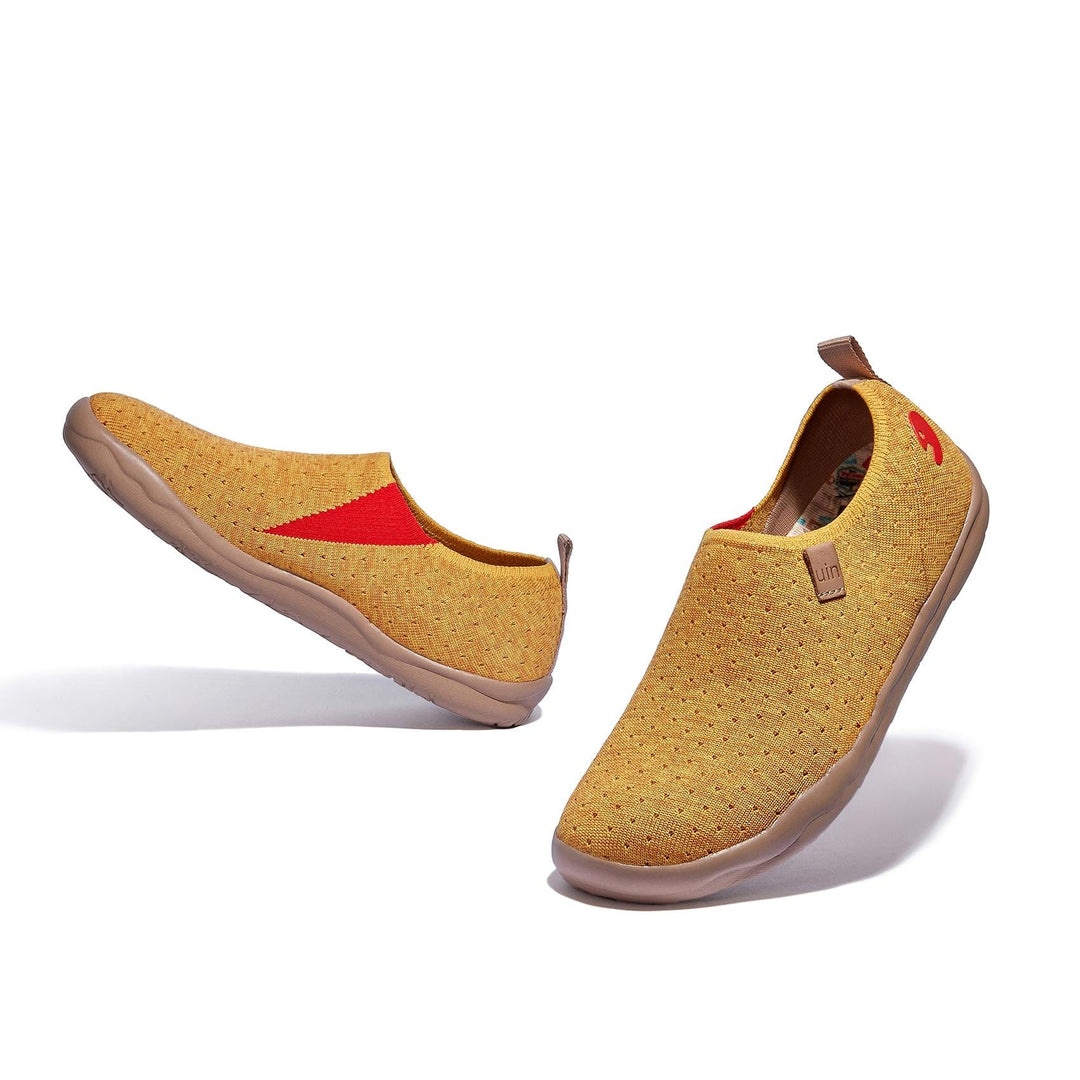 UIN Women Cork Yellow Toledo I Women Canvas loafers