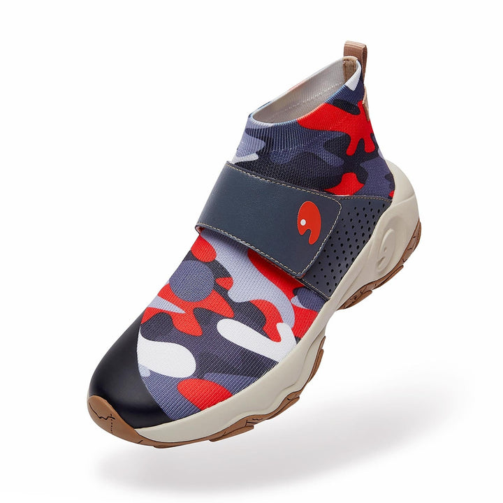 UIN Women Crack-Red & Grey Cazorla II Women Canvas loafers