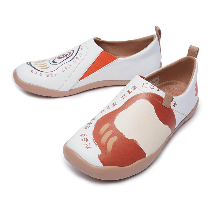 UIN Women Daruma-White Canvas loafers