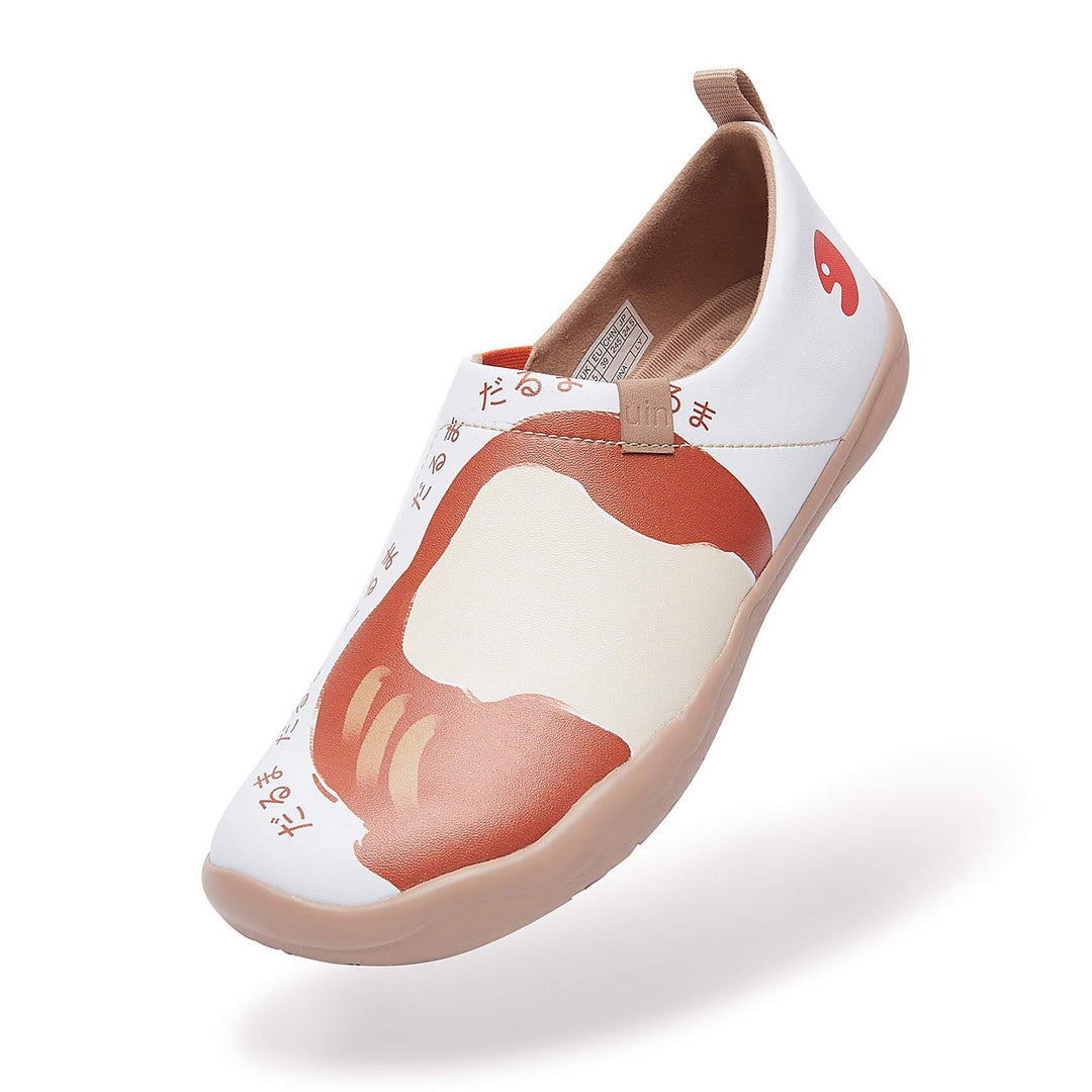UIN Women Daruma-White Canvas loafers