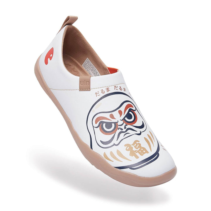 UIN Women Daruma-White Canvas loafers