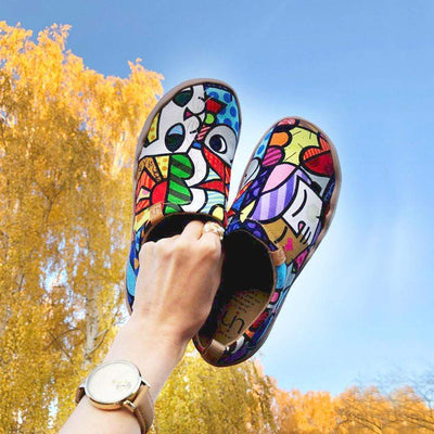 UIN Footwear Women Dreamy Cat Lady Canvas Slip-ons Canvas loafers