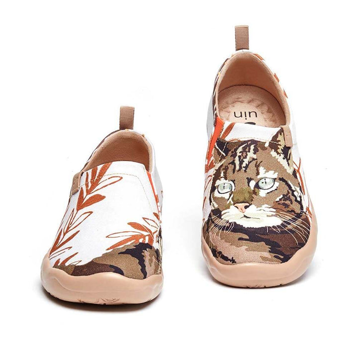 UIN Women Fluffy Kitty Canvas loafers