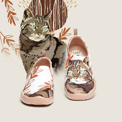 UIN Footwear Women Fluffy Kitty Canvas loafers