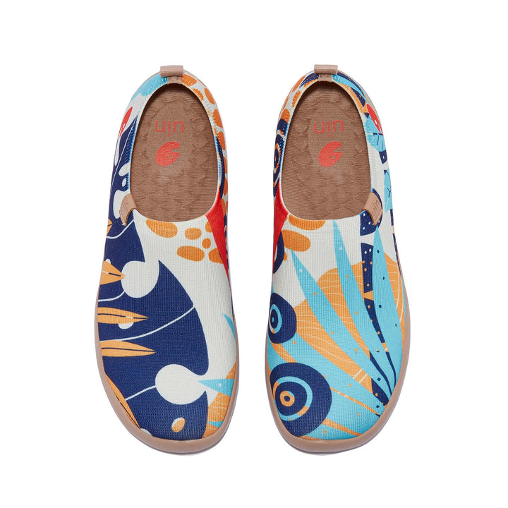 UIN Women Geometric Leaves Toledo I Women Canvas loafers