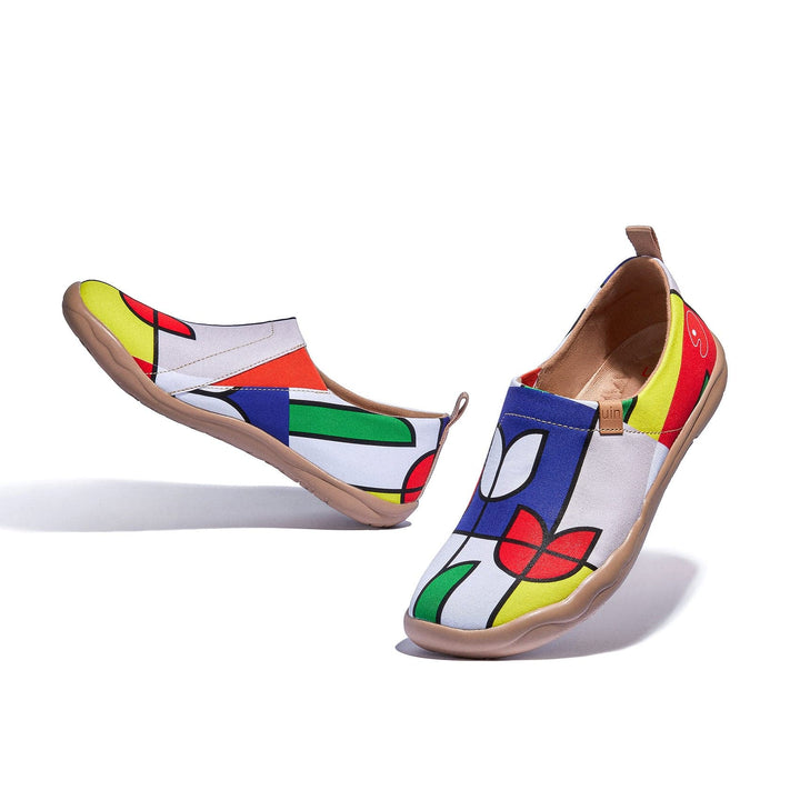 UIN Women Geometric Tulips Toledo I Women Canvas loafers