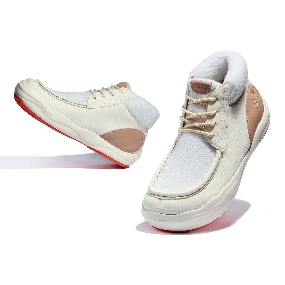 UIN Women Heron White Andalusia VI Women Canvas loafers