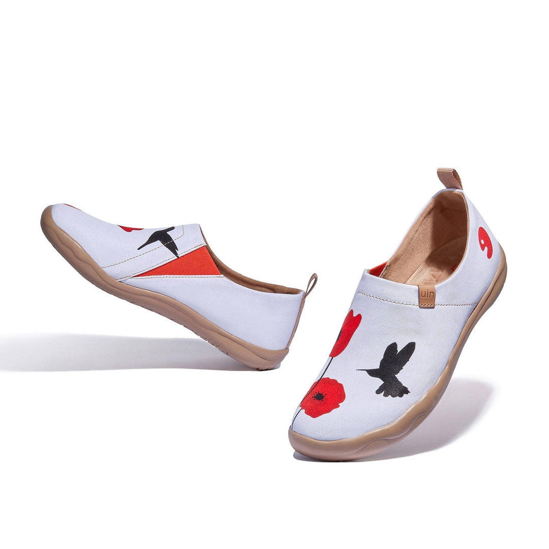 UIN Women Hummingbird & Poppy Toledo I Women Canvas loafers
