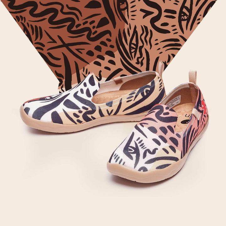 UIN Women Leopard's Eyes Barcelona Women Canvas loafers