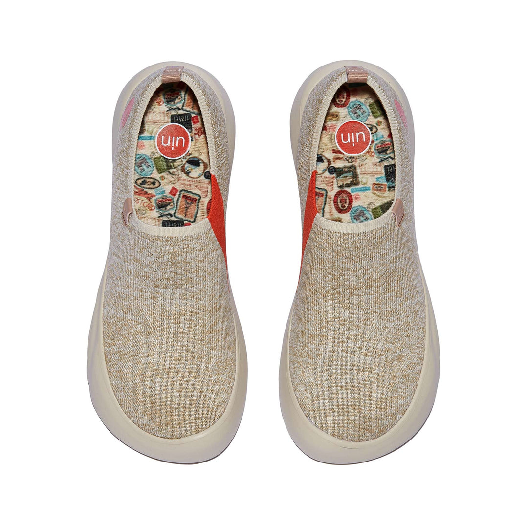 UIN Women Light Khaki Toledo XV Women Canvas loafers